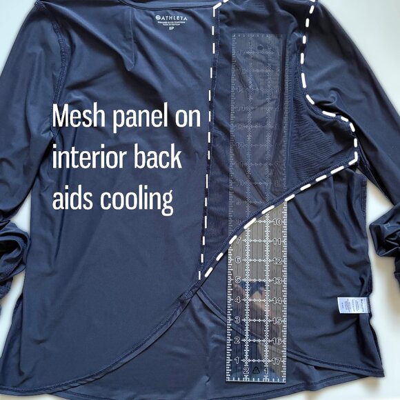 TWO Athleta Sunlover Tulip Back Tops NEW Deep Magenta and Navy Blue - Picture 14 of 16